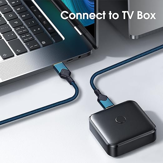 ROFICORD USB 3.0 Male to Male Cable, USB A to USB A High Speed Data Cord Compatible with Hard Disk Drive/Laptop Cooler/Set-top Box/DVD Player/TV/Camera and More (2 FT, Black)