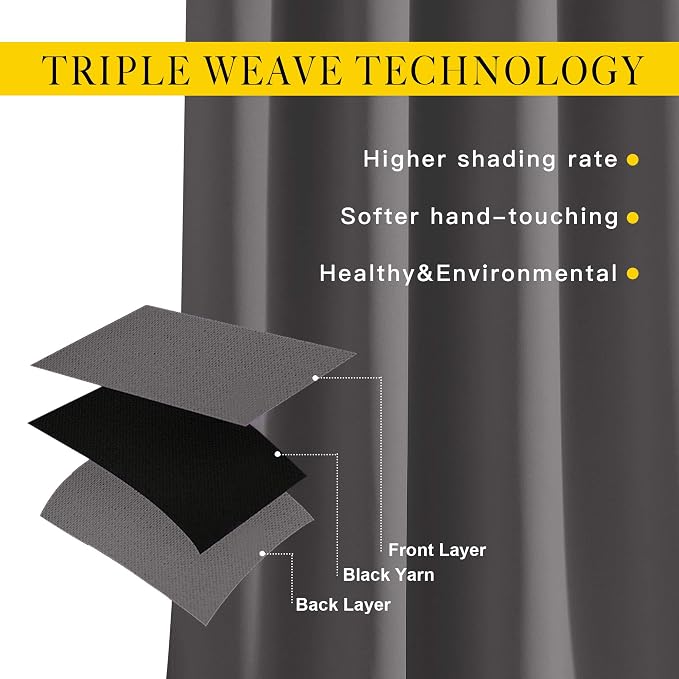 NICETOWN Bedroom Blackout Curtains Panels - Image 6