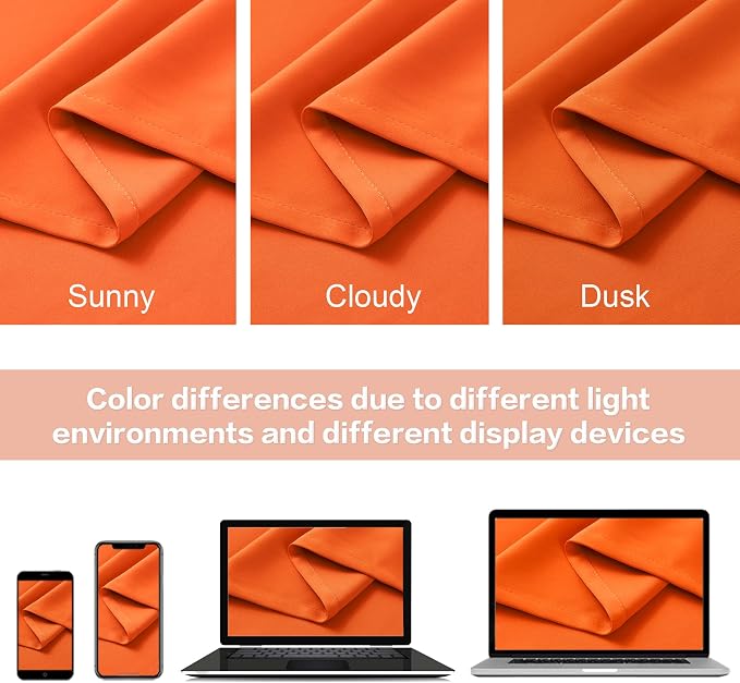 Orange Blackout Curtains 72 Inches Long - Image 5