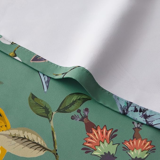 Topfinel Sage Green Kitchen Valances 24 Inch Long Vintage Botanical Floral - Image 5