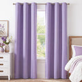 NICETOWN Lavender Purple 84 Inches Long 2 Panels Room Darkening Curtains by NICETOWN