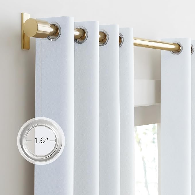 NICETOWN Farmhouse 100% Blackout Linen Curtains - Image 5