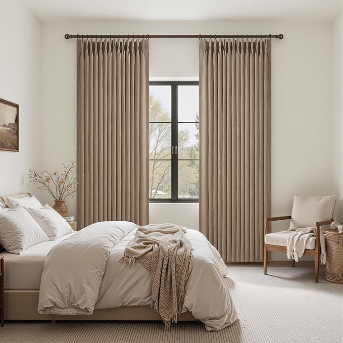 Rust Brown Pinch Pleated Blackout 90 Inch Curtains - Image 7