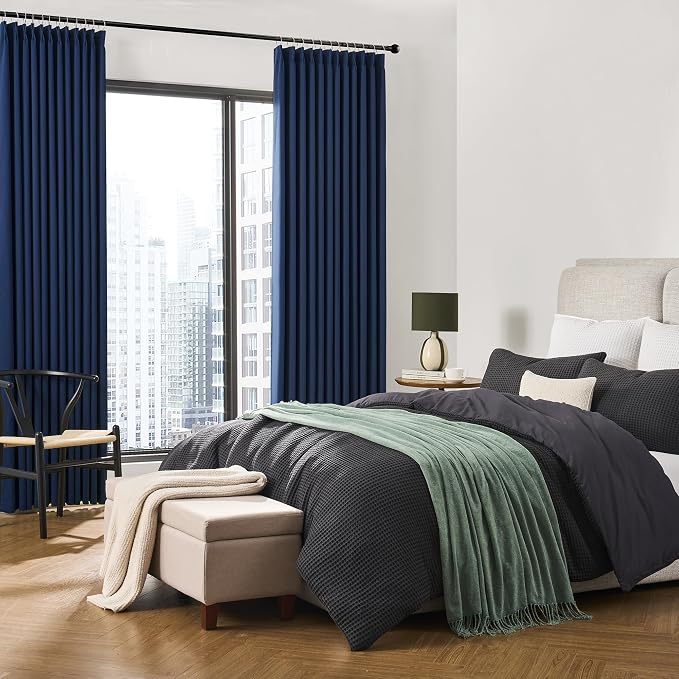 Pinch Pleated Curtains 138 Inches Long 2 Panels Set, Thermal Insulated Blackout - Image 4