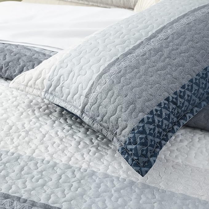 DURLENGEN Quilt Set California King Size 3Pcs, Soft Microfiber Lightweight - Image 8