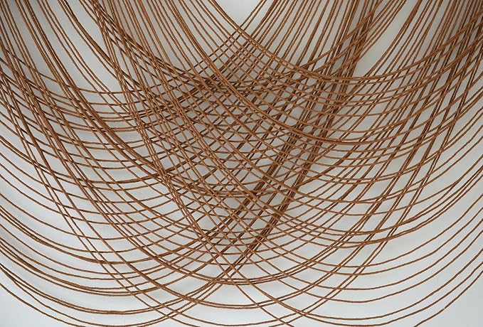 Large Macrame Wall Hanging Brown Die-Dyed 59.00" W x 31.00" L Boho Wall Decor - Image 7