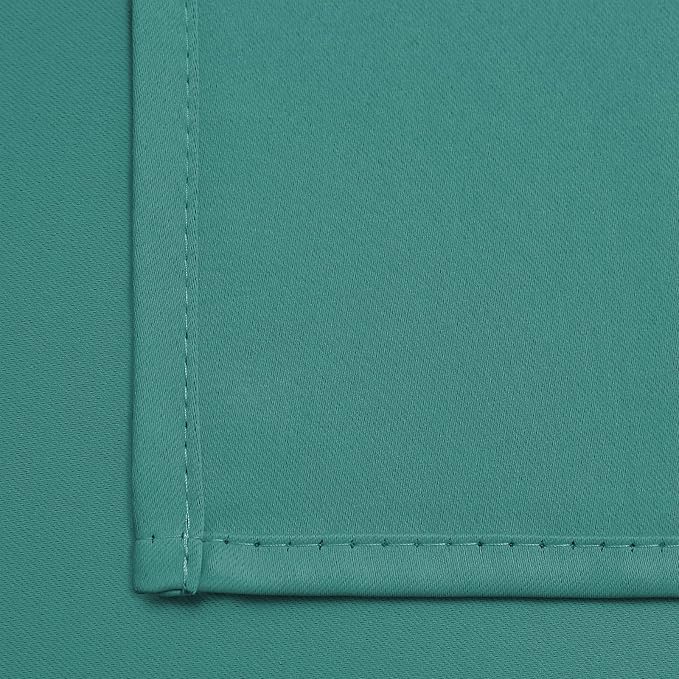Yakamok Blackout Curtains 38x63 inch Teal Thermal Drapes-Bedroom | 2 panels - Image 5