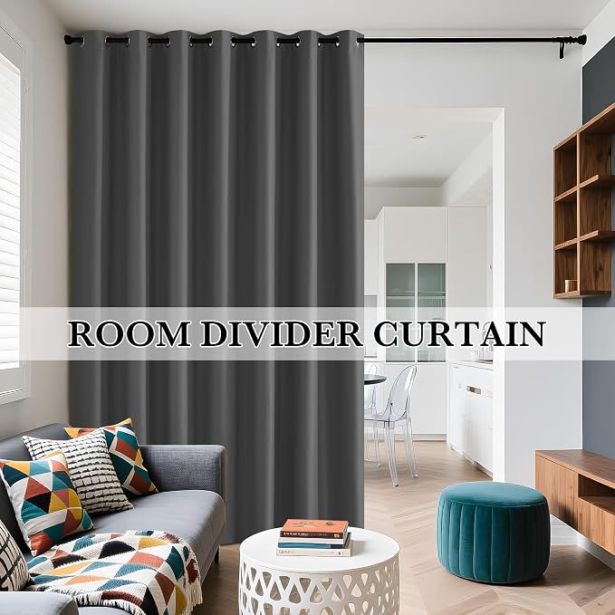 RYB HOME Grey Total Blackout Curtains - Image 9