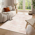Latte&Fog Pink 4x6 Area Rug for Entryway, Vintage Washable Cute Small Rugs | by LatteFog