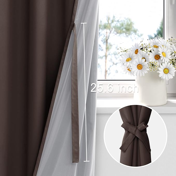 XWZO Complete Blackout Shades Window Curtain Panels - Image 3