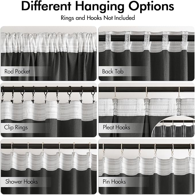 MIULEE Grey Velvet Pinch Pleat Blackout Curtains W52 X L96 Inches | 2 Panels - Image 2