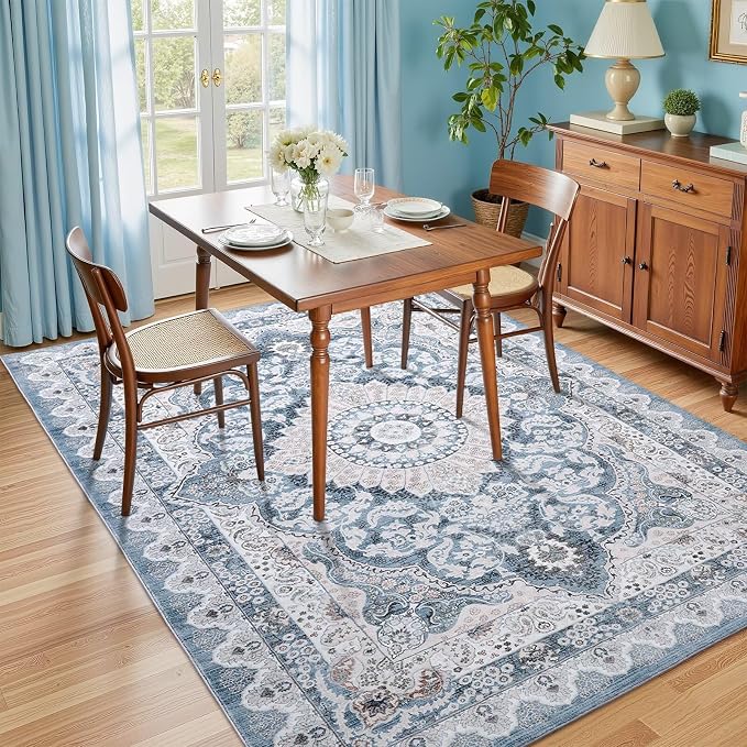 Macgace Washable Vintage Area Rug - Image 3