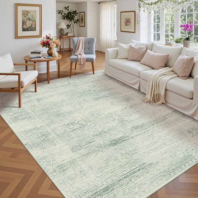 Latte&Fog Area Rugs 6x9 for Living Room, Washable Green Rugs for Bedroom | for by LatteFog