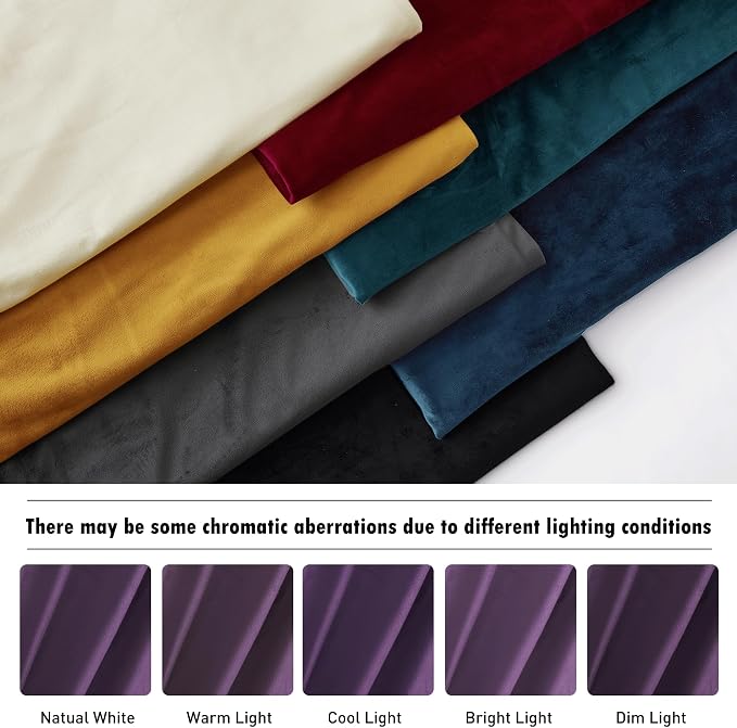 RYB HOME Velvet Room Darkening Curtains - Image 7
