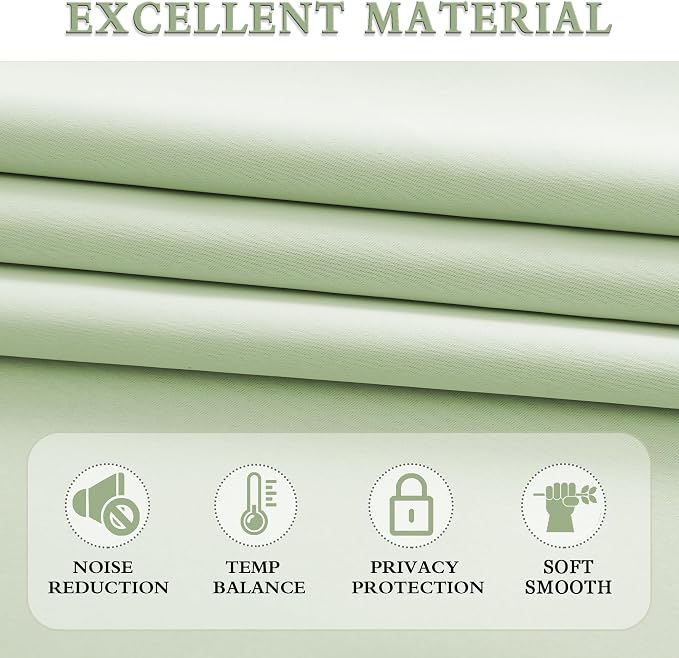 Light Lime Green Pretty Window Treatment Curtain Panels - Image 3