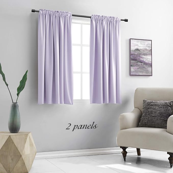 Lavender Purple Blackout Curtain Panels - Image 2