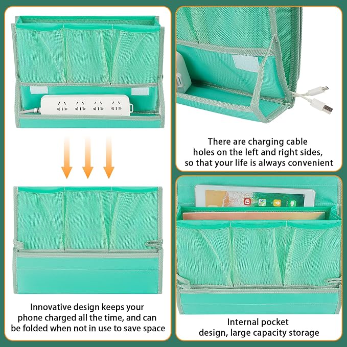 Bedside Caddy Organizer for Dorm Bed Rails - Image 5