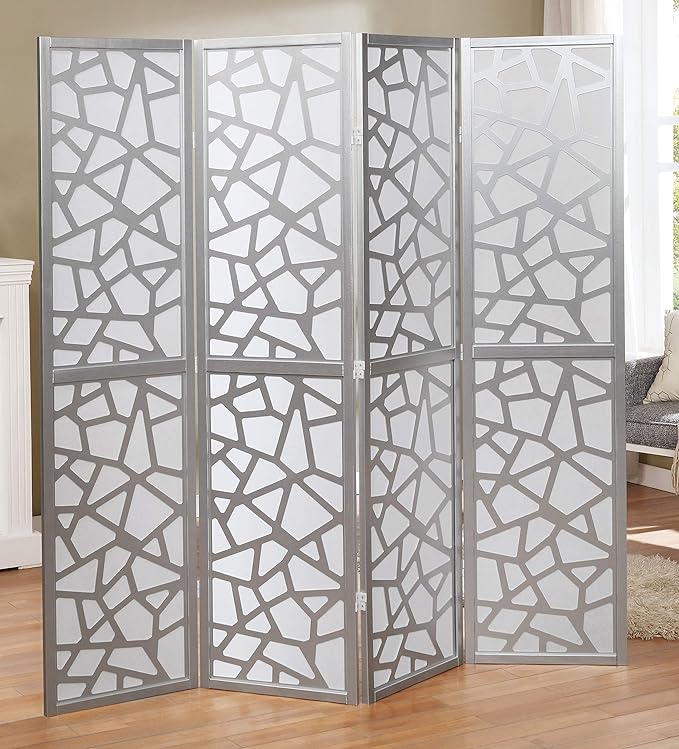 Roundhill Furniture Giyano 4 Panel Screen Room Divider - Image 2