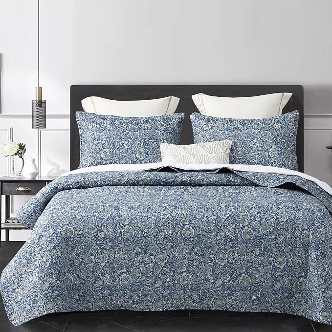 DURLENGEN Quilt Set California King Size 3Pcs, Soft Microfiber Lightweight by DURLENGEN