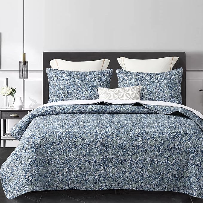 DURLENGEN Quilt Set Queen Size 3Pcs, Soft Microfiber Lightweight Bedspread by DURLENGEN