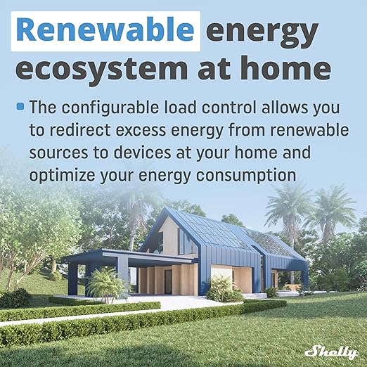 Shelly Pro EM 50A | Wi-Fi & LAN Energy Meter with Contactor Control | DIN-Rail | Home Automation | Bluetooth Gateway | Compatible with Alexa & Google Home | No Hub Required | Power Monitoring