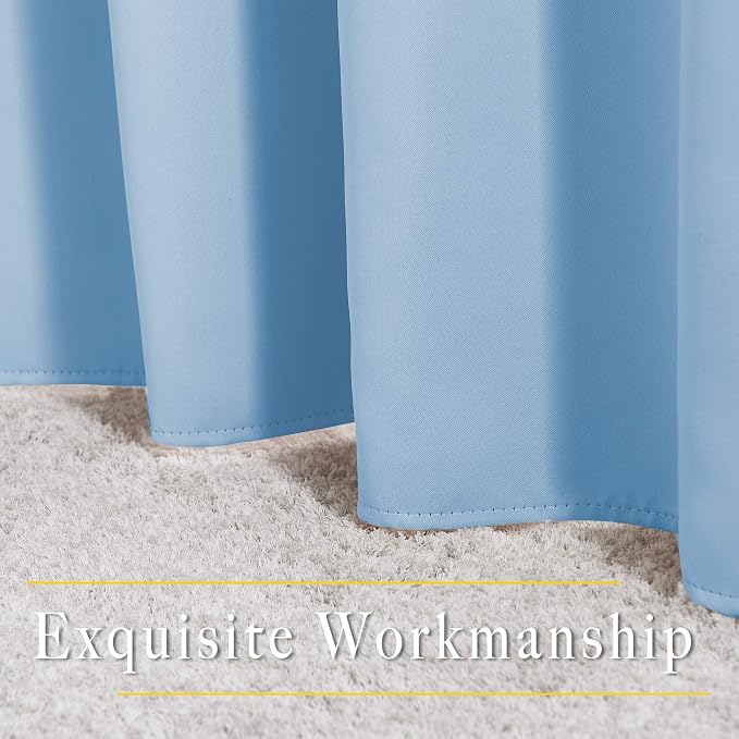 NICETOWN Room Darkening Blue Curtains - Image 6