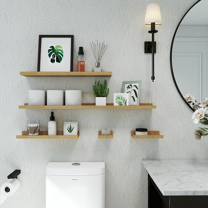Small Oak Floating Shelves for Wall, Shelf - Image 5