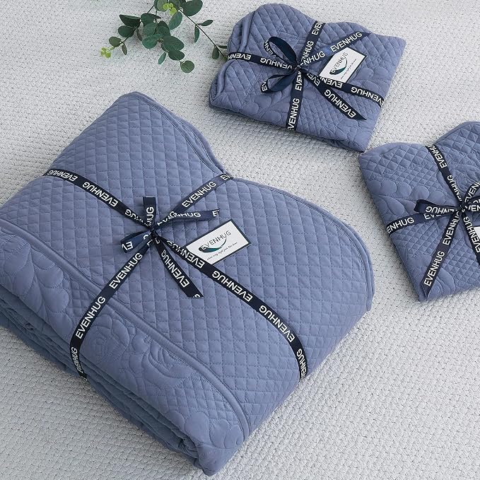 EVENHUG Oversized King Bedspreads California King Quilt Set - Image 7