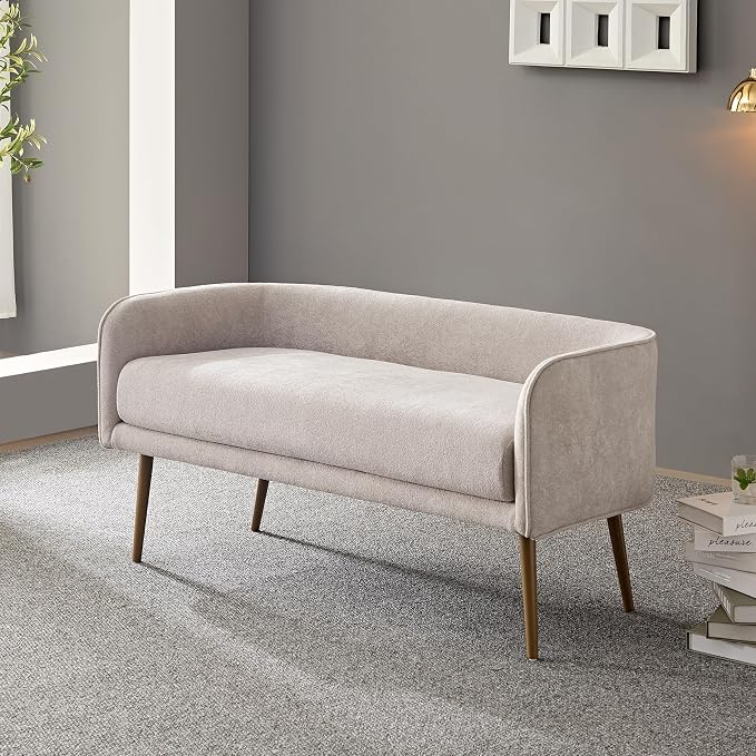 Bedroom Bench with Low Back, Inside Metal Frame, Extra Seat by ForshareKC