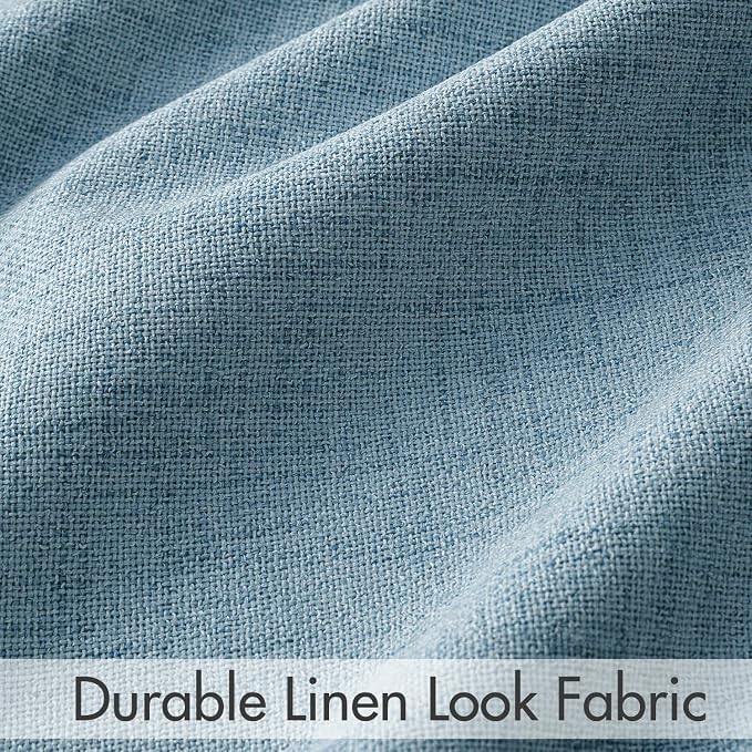 MIULEE 100% Blackout Curtains 90 inches Long Linen Curtains & Drapes - Image 7