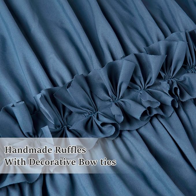 Thermal Insulated Blackout Window Curtains, Boho Ruched Window Treatments - Image 2