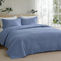 Bedsure King Size Quilt, Lightweight Comforter Set, Mineral Blue Bedspread | by Unknown