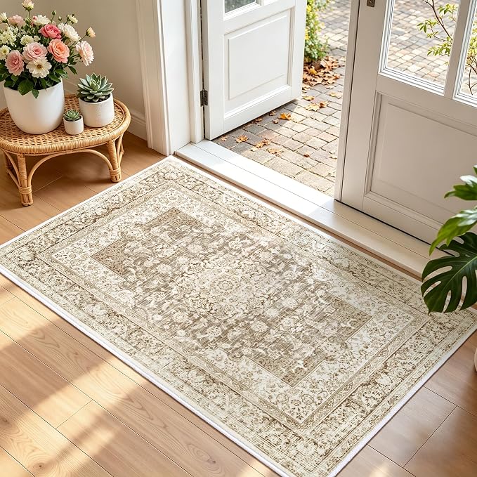 Macgace Washable Vintage Area Rug by Macgace