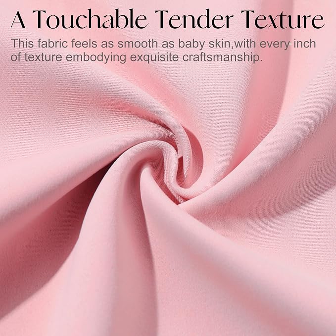 Etherealveil Hot Pink Pinch Pleated Blackout Curtains 2 Panels 40"x63" | Back - Image 8