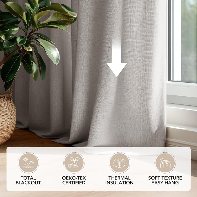Deconovo 100% Blackout Curtains - Image 8