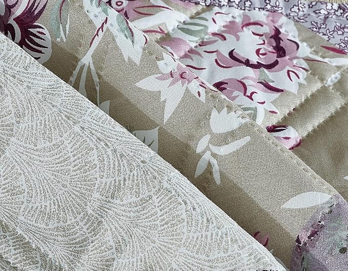 Brilliant Sunshine Lilac & Beige Roses Couch Armrest Cover, Armrest Organizer & - Image 5
