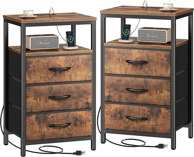 Huuger Nightstands Set of 2, Nightstand - Image 9