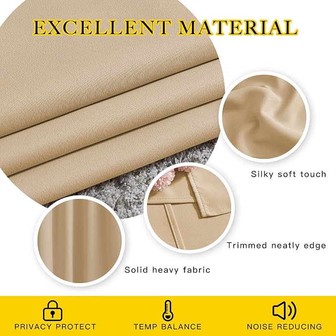 NICETOWN Blackout Draperies Curtains Panels - Image 4