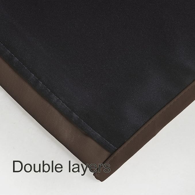 100% Blackout Chocolate Brown Curtains - Image 4
