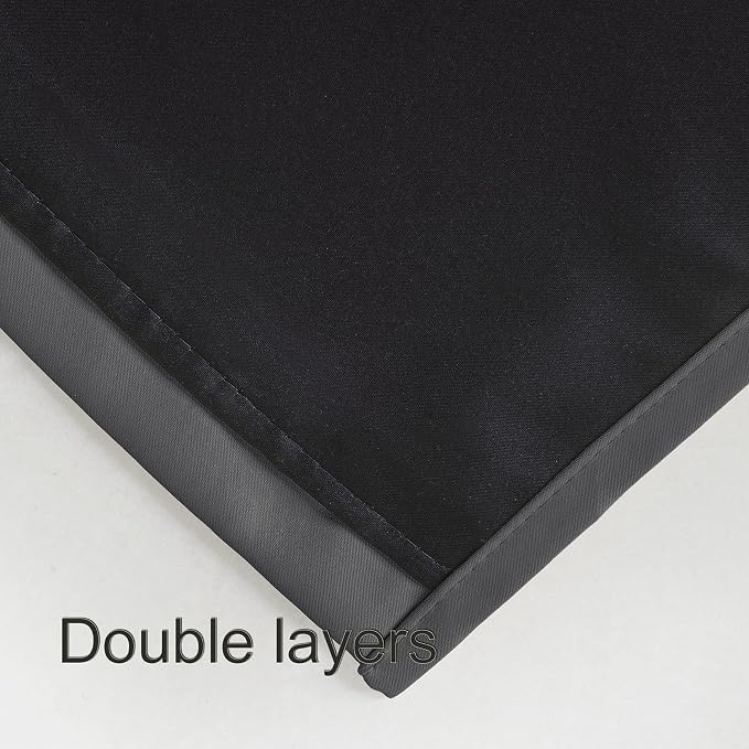 100% Blackout Curtains with Black Lining/52 x 84 Inch/Set of 2 Panels Thermal - Image 6