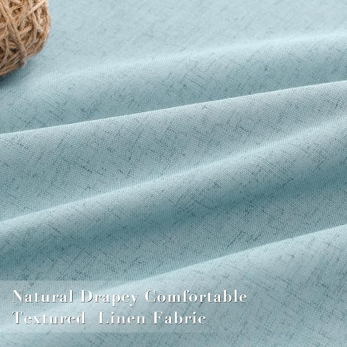 Joywell 100% Blackout Linen Curtains 102 Inch Long - Image 4