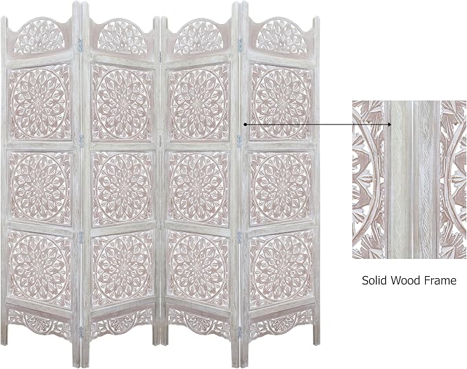 COTTON CRAFT Room Divider Wood Screen - Image 6