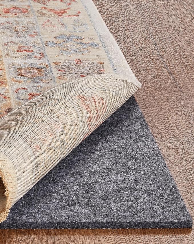 Veken Non Slip Cushioned Runner Rug Pad Gripper 2 x 10 Ft, Felt and Silicone Backing, 1/4 inch Thick Carpet Liner for Hardwood Floors and Finishes, Under Area Rugs Anti Skid Mat, Keep Rugs in Place