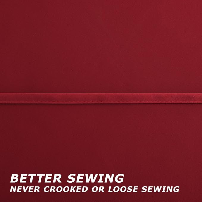 Red Curtains for Living Room, Thermal Extra Long 108 Inches 2 Panels Set - Image 4