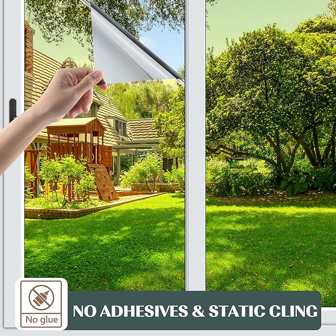 One Way Privacy Window Film Heat Control Mirror Tint 29.5Inx13.1Ft | One Way - Image 2