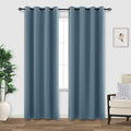KOUFALL Slate Blue Window Treatments Curtains by KOUFALL