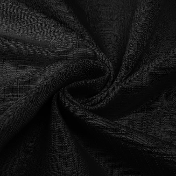 Diraysid 100% Blackout Curtains Black Linen Curtains - Image 8