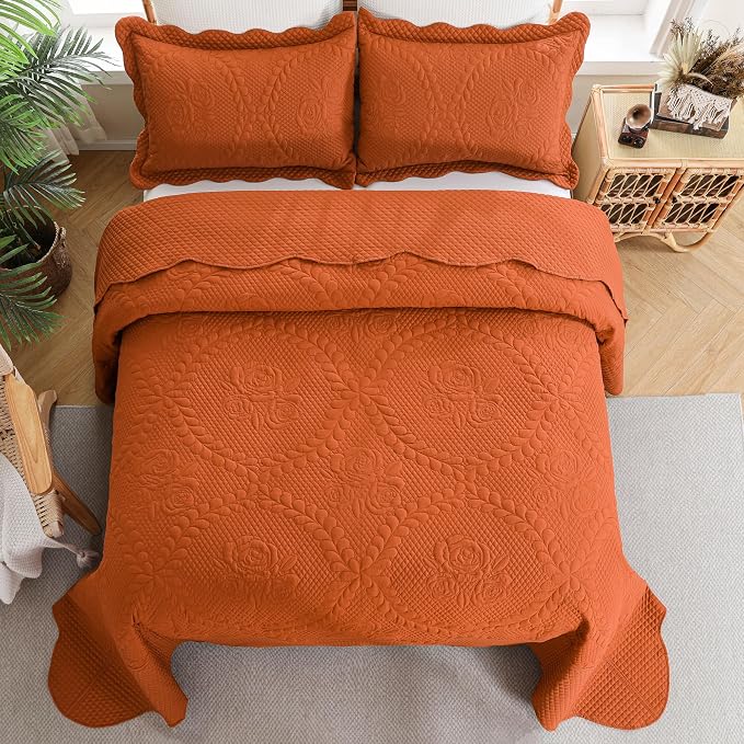 EVENHUG Oversized King Bedspreads California King Quilt Set - Image 3