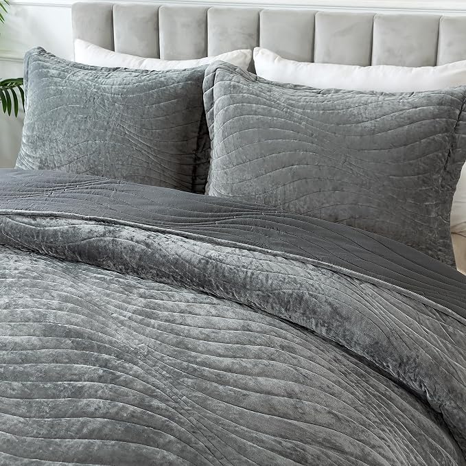 HoneiLife Velvet Quilt Sets Queen - Image 4
