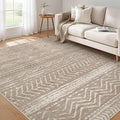 Nakagishi Boho 5x7 Area Rug Living Room Rugs Machine Washable Dark Brown | Soft by NakagishiAreaRug